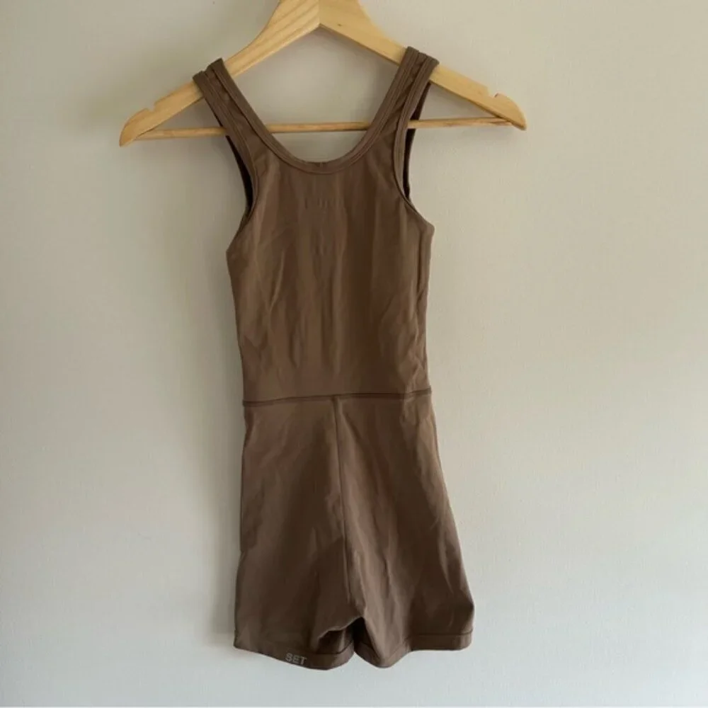 SET ACTIVE SPORTBODY® SHORTYSUIT ROMPER DUNE SIZE S - Picture 6 of 7